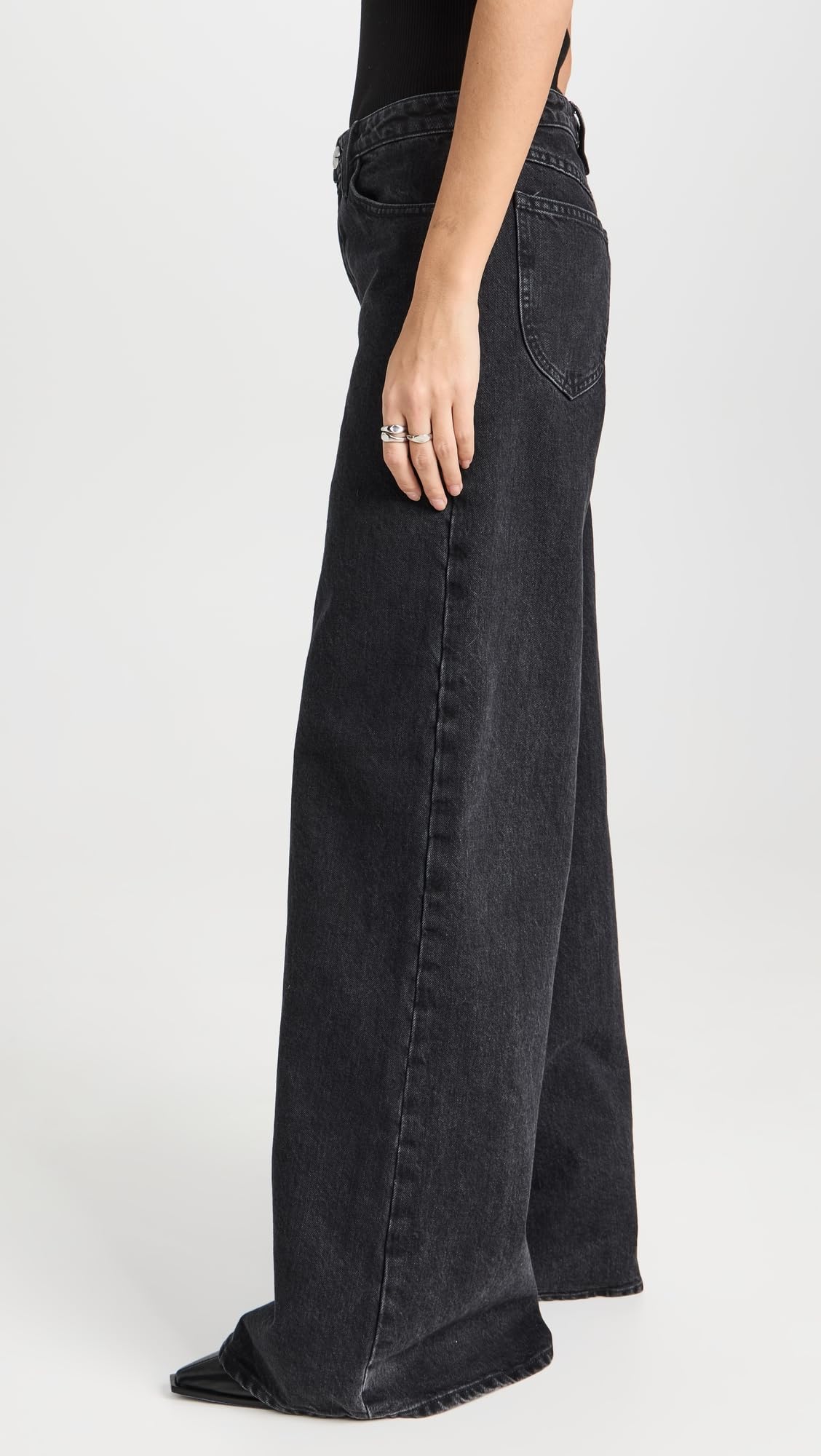 SPRWMN Women's Wide Leg Jeans - High Waist Stretch Denim Pants for Casual & Office Wear | Comfortable Trendy Fashion