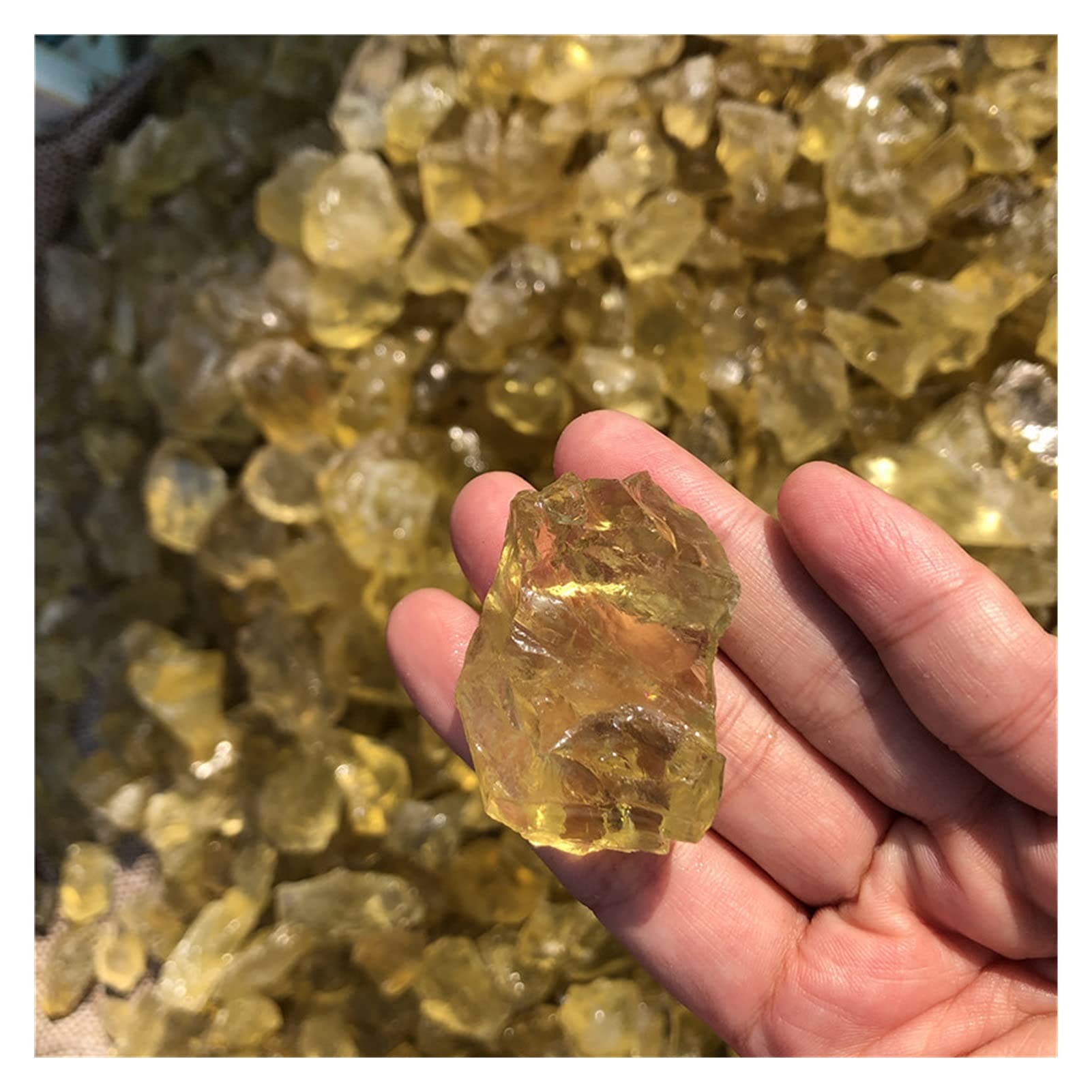 Natural Topaz Crystal Rough Raw Stone Specimen from Brazil - 40-50g | Healing Crystals, Mineral Collection, Jewelry Making, and Home Decor