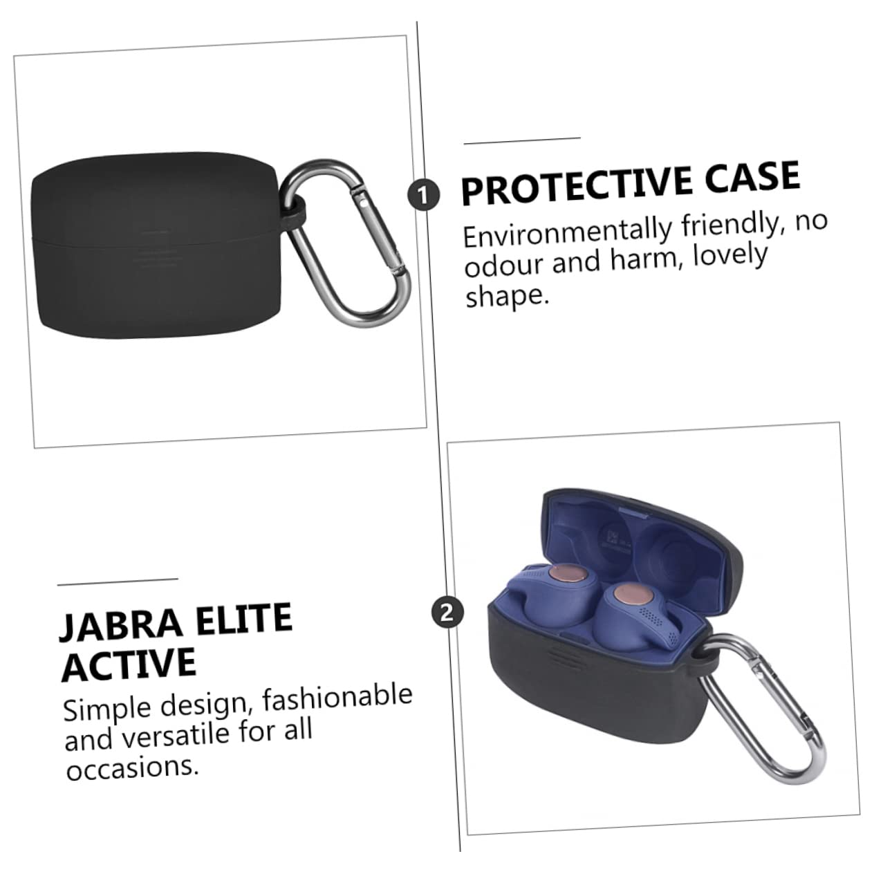 Veemoon 1-Piece Sport Earbuds Case - Protective Travel Cover for Wireless Earphones (Ideal for Gym, Running, Travel & Daily Use)