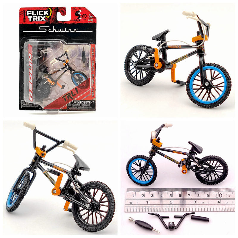 Premium FLICK TRIX Miniature BMX Finger Bike - Diecast Metal DeathTrap Bicycle Toy for Kids & Adults - Perfect for Office Desk, Stress Relief & Collectible Gift