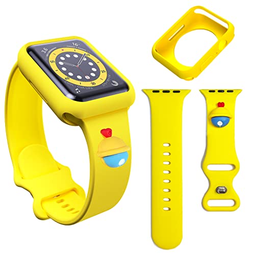 Cute Cartoon Silicone Sport Replacement Band for Apple Watch Series SE/6/5/4/3/2/1 - Compatible with 38mm 40mm 42mm 44mm - Fashionable Accessory for Women & Girls - Perfect for Workouts, Running & Daily Wear