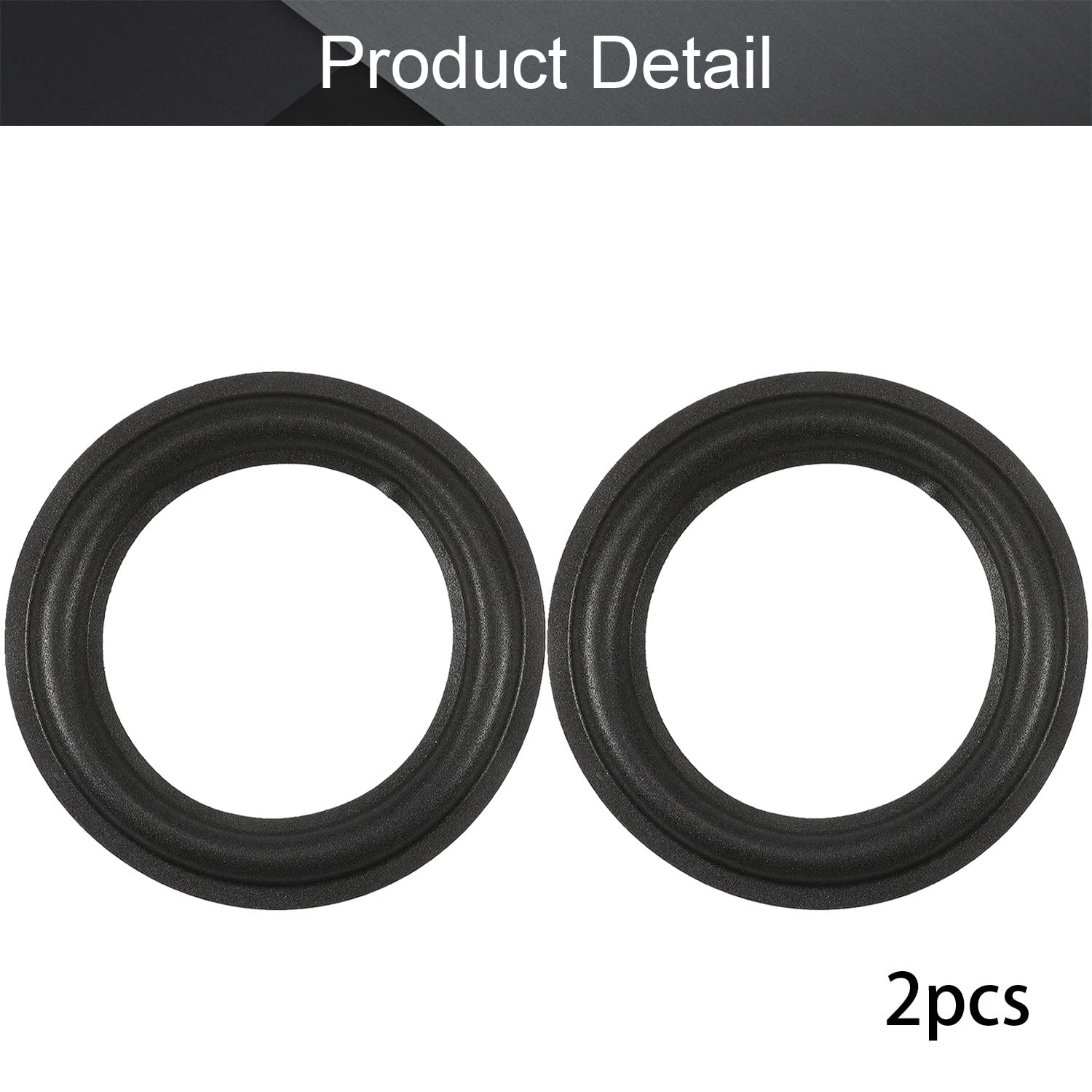 Fielect 6-Inch (155mm) Speaker Foam Edge Surround Rings - 2 Pack Replacement Parts for Speaker Repair & DIY Projects | Perfect for Home Audio, Car Speakers & Studio Monitor Repairs
