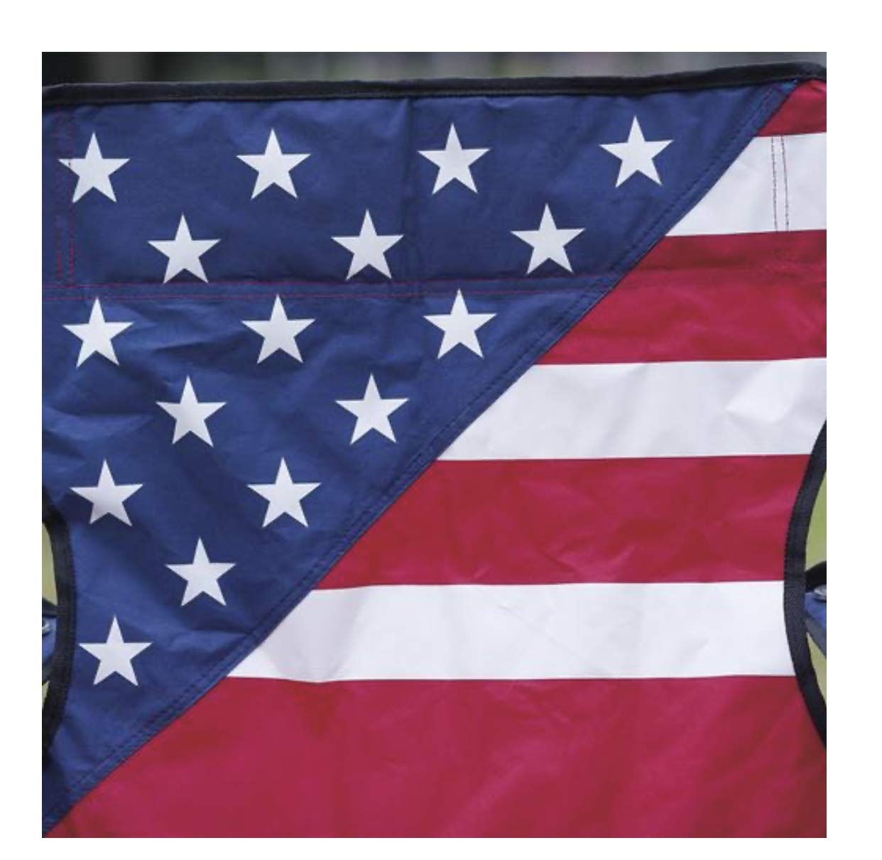 Patriotic Folding Quad Patio Chair - Heavy Duty Outdoor Camping Chairs with Cup Holder - Perfect for Backyard, Beach, Picnics & Tailgating
