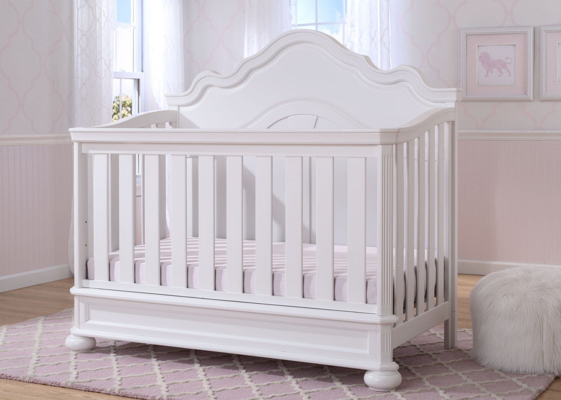 Peyton 4-in-1 Convertible Crib with Toddler Bed & Changer - Modern Nursery Furniture for Baby & Toddler - Perfect for Small Spaces & Growing Families