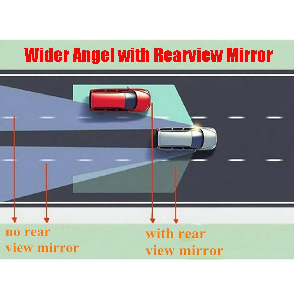 Universal Car Blind Spot Mirror - Wide Angle Adjustable HD Rearview Mirror for Safer Driving (Left/Right) | Perfect for Highway Merging & Parking Assistance