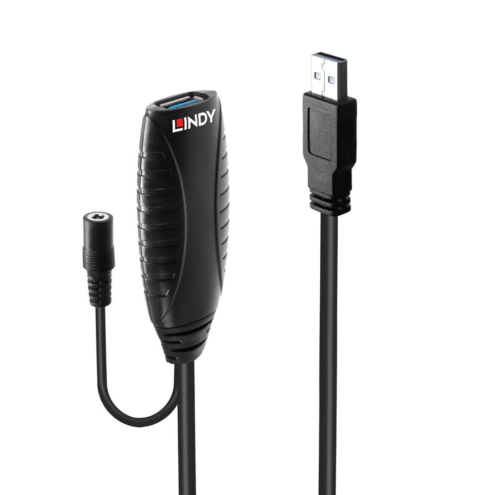 LINDY 43099 15m USB 3.0 Active Extension Cable - High Speed Data Transfer for PC, Laptop, Printer & External Hard Drive | Long Reach Connectivity Solution