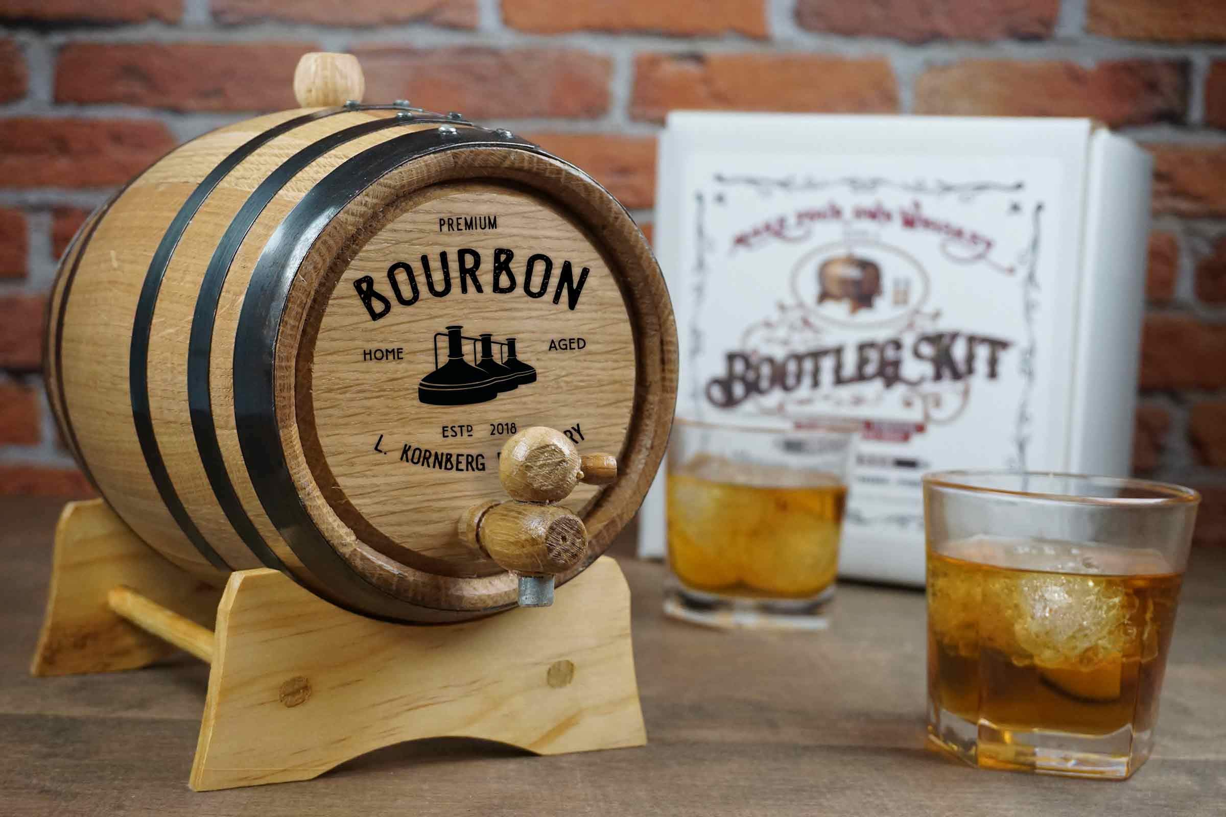 Custom Small Batch Bourbon Whiskey Making Kit with Personalized Still Design - 1 Liter Home Distilling Equipment - Perfect Bourbon Gift for Dad & Whiskey Enthusiasts - Great for Home Brewing, DIY Spirits & Unique Gifts