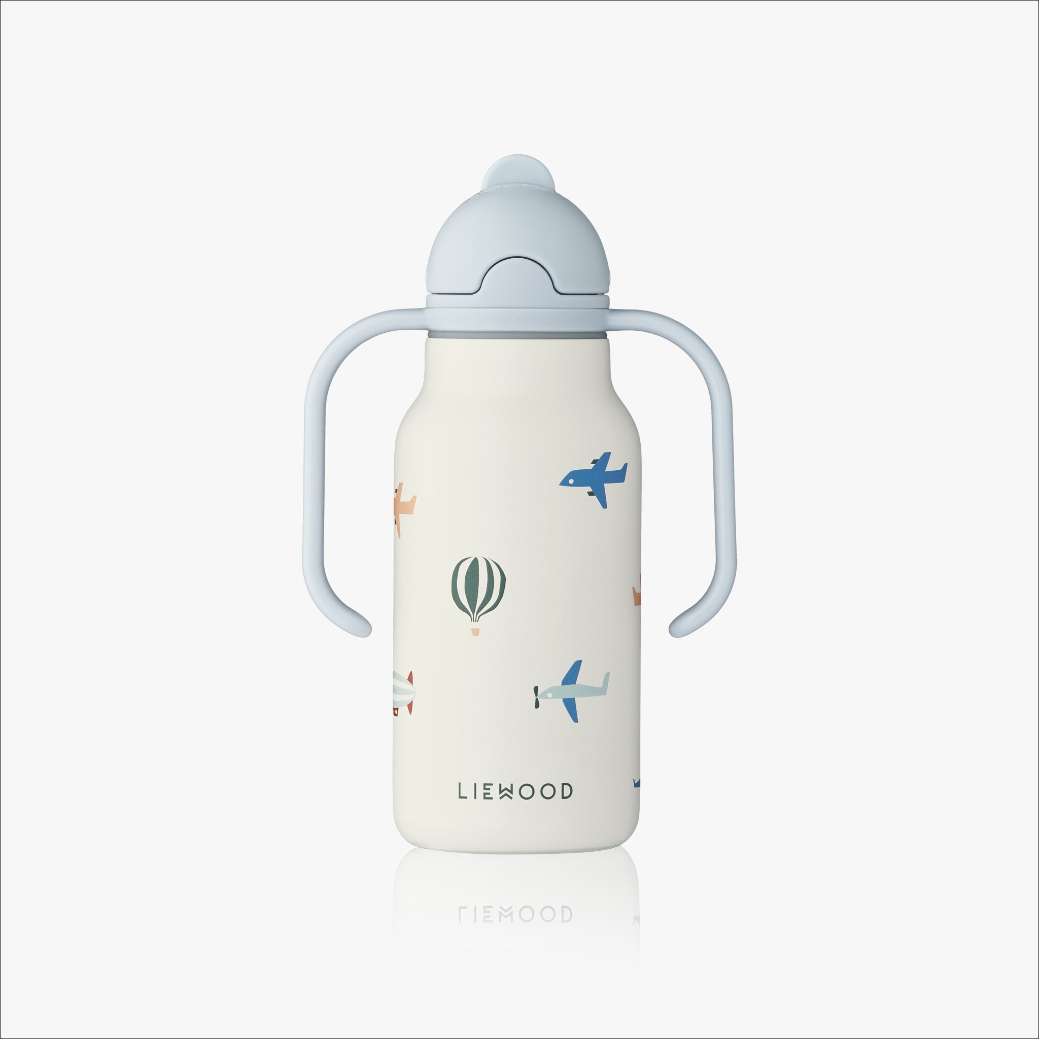 LIEWOOD Kimmie Kids Water Bottle 250ml - Insulated Stainless Steel Aviator & Ecru Colors - Leak Proof & BPA Free for School, Travel & Outdoor Activities