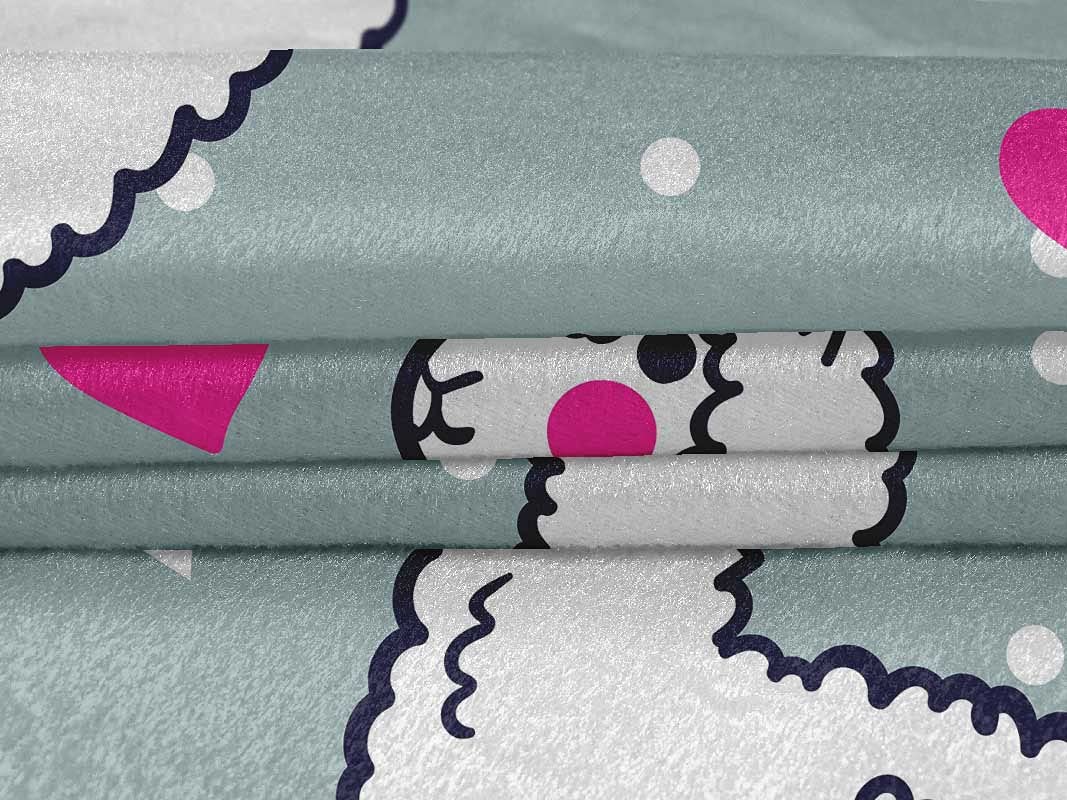 Velvet Light Blue Fabric by the Yard - 58 Inch Wide Soft Sheep Print for Nursery Decor, Sewing & Craft Projects | Perfect for DIY Home Decor, Baby Blankets & Quilting