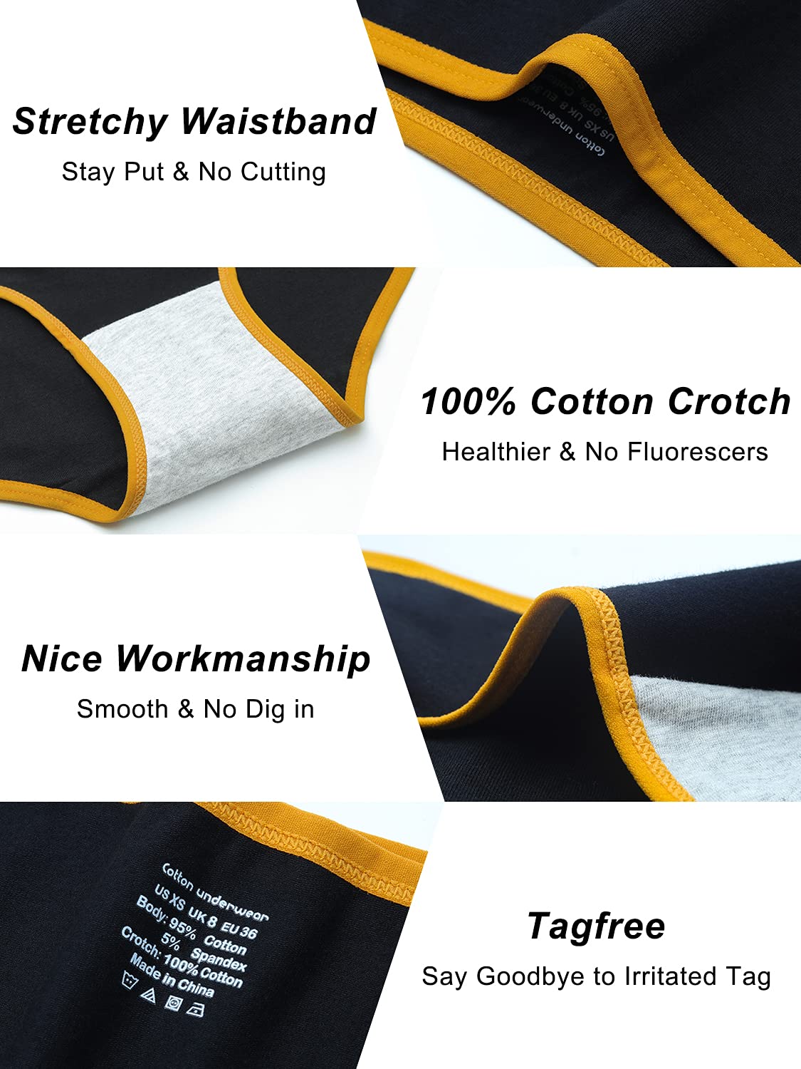 Women's Cotton Mid Rise Hipster Panties - Full Coverage Stretchy Underwear Pack (3/5 Pack) | Soft Breathable Comfortable Daily Wear | Perfect for Workout, Yoga & Everyday Use