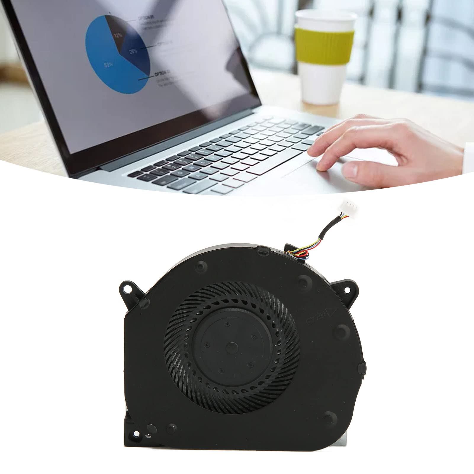 High-Performance Laptop Cooling Fan for Lenovo Y540 15IRH, Y7000 2019 & 81NS Models - Aluminum Alloy & ABS 4-Pin CPU/GPU Cooler | Perfect for Gaming, Work & Overheating Prevention