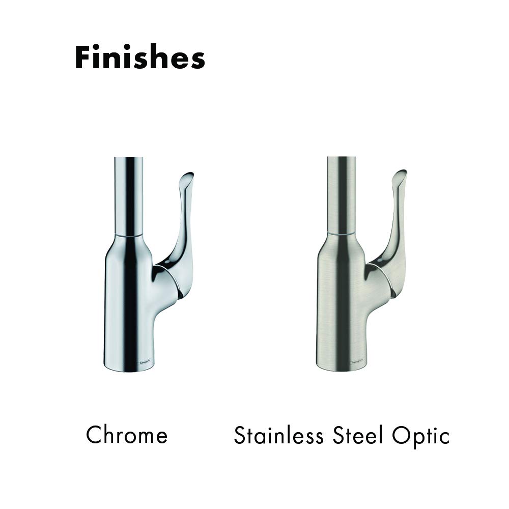 Hansgrohe Allegro N Chrome Bar Kitchen Faucet - Single Hole Bar Sink Faucet with High Arc Spout, Modern Chrome Finish (Model 71845001) - Perfect for Wet Bars, Prep Sinks & Small Kitchens