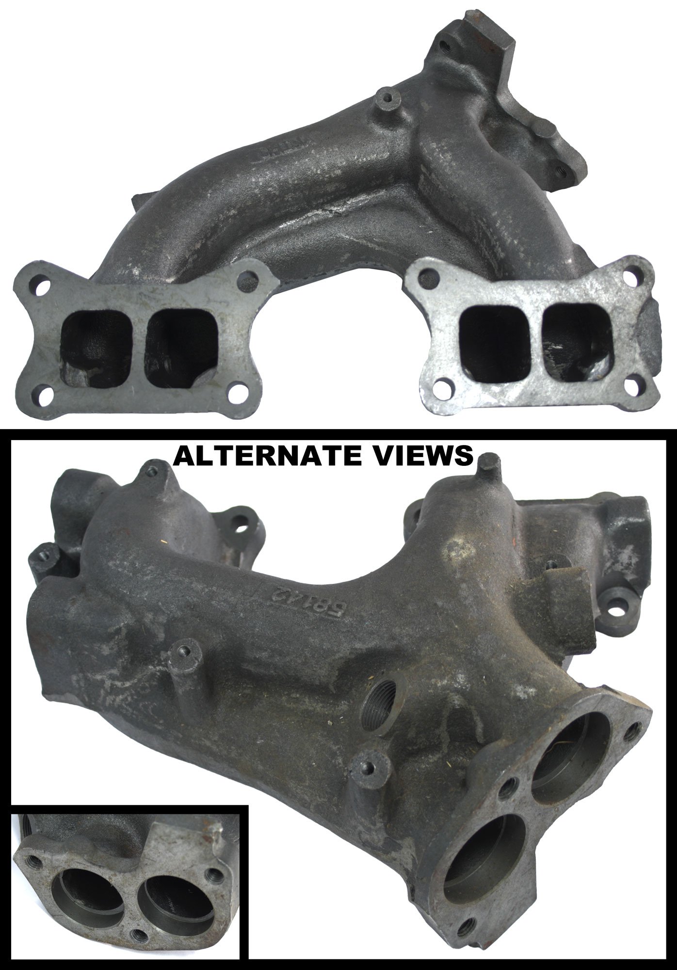 APDTY 14002-14C00 Exhaust Manifold Replacement - Durable Cast Iron Construction - Compatible with Select Vehicle Models - Perfect for Engine Repair & Performance Upgrades