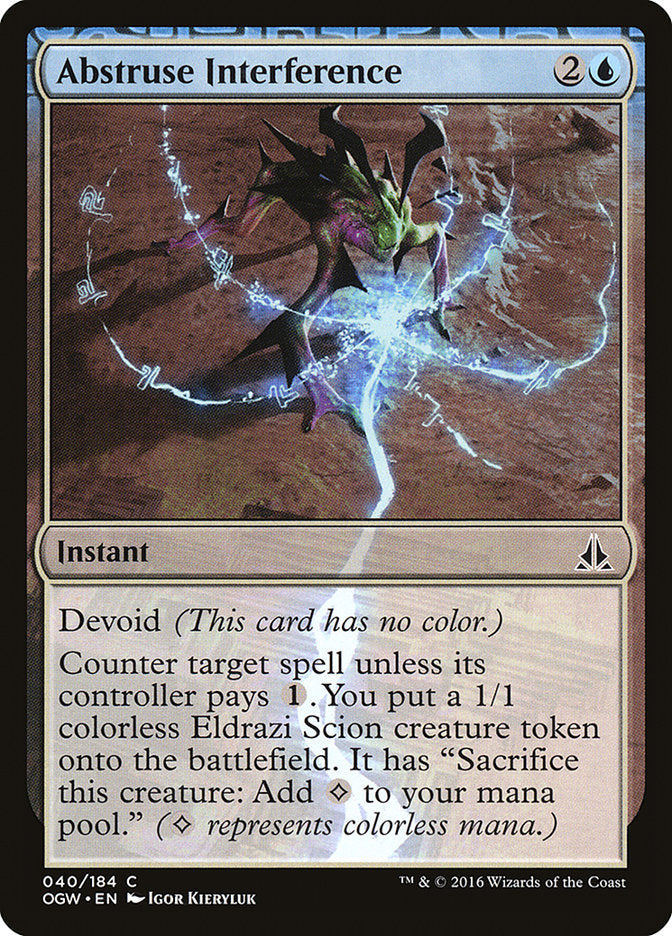 Abstruse Interference MTG Card - Oath of the Gatewatch Expansion | Magic: The Gathering Collectible Trading Card Game for Deck Building & Strategy Play
