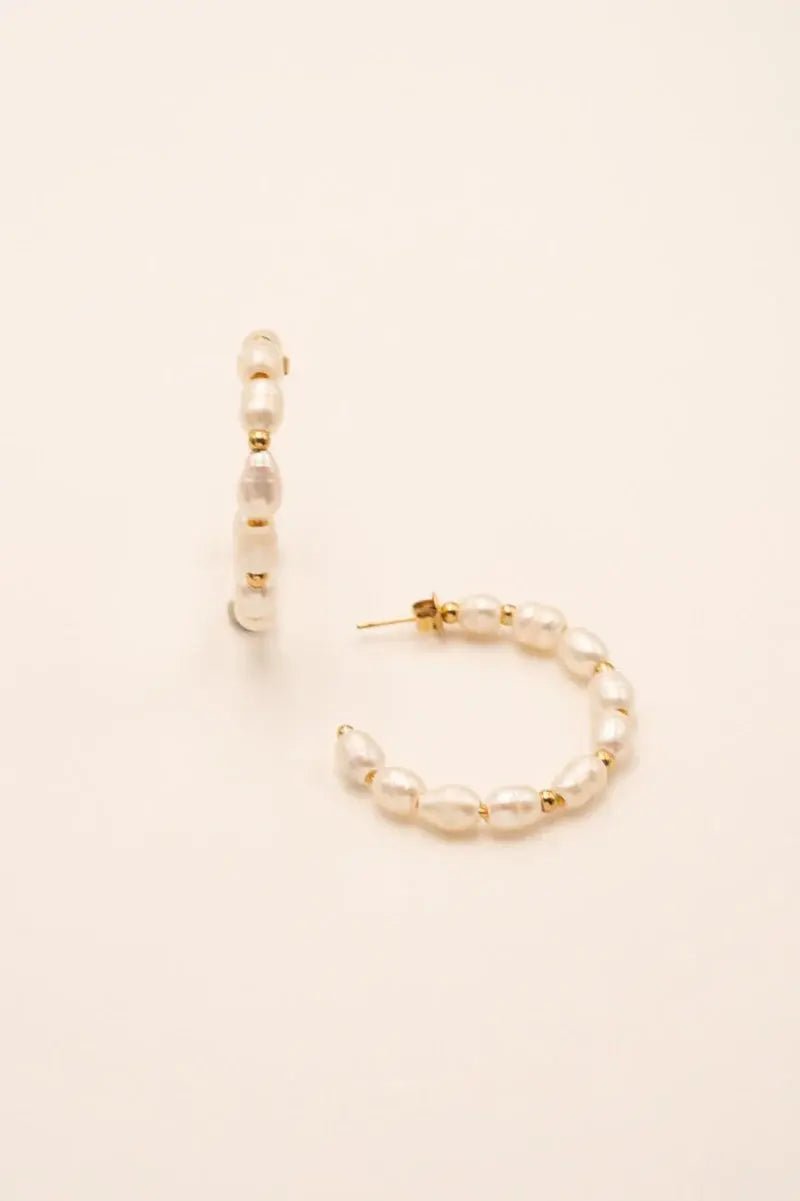 Freshwater Pearl CrÃ©oles Tallulah Earrings - Elegant & Timeless Jewelry for Women | Perfect for Weddings, Parties & Everyday Wear