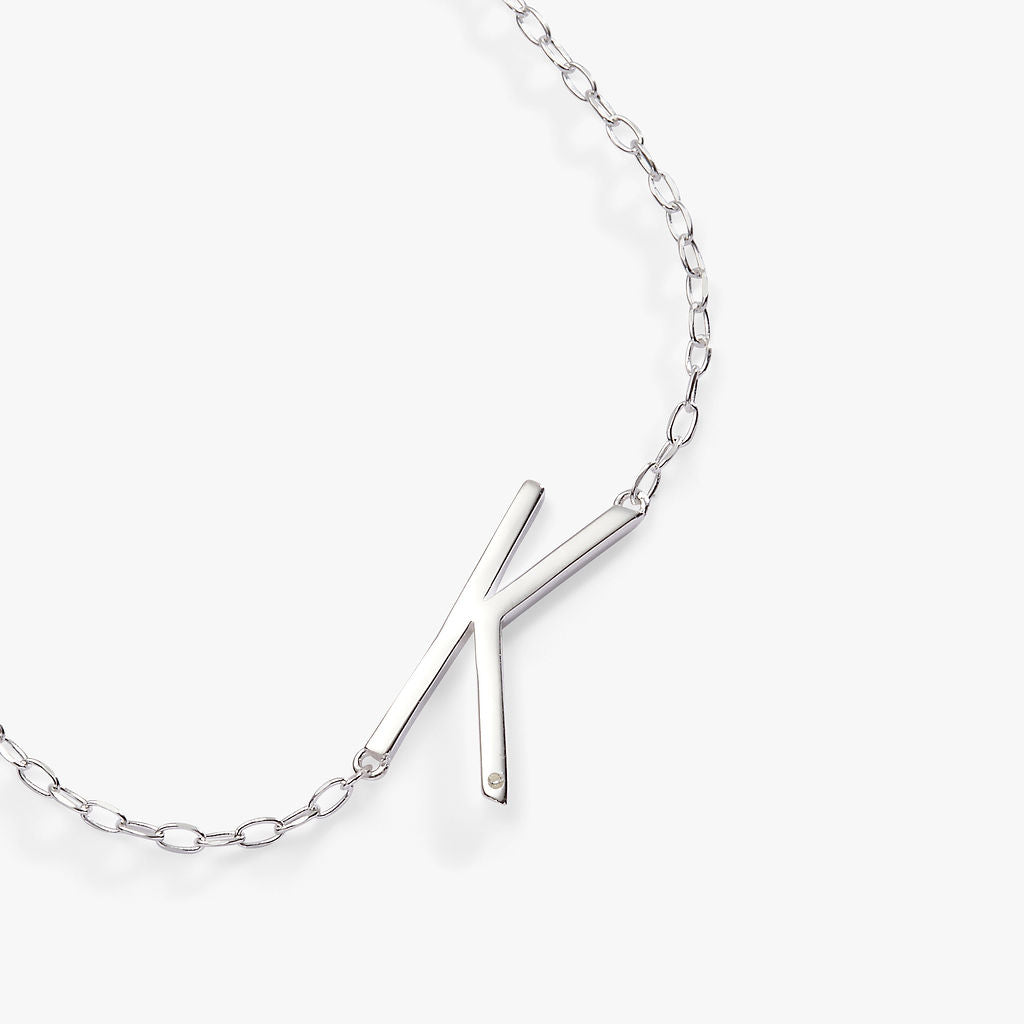 Initial K Precious Elongated Necklace - Elegant Gold Plated Pendant for Women | Perfect for Valentine's Day, Anniversary & Everyday Wear