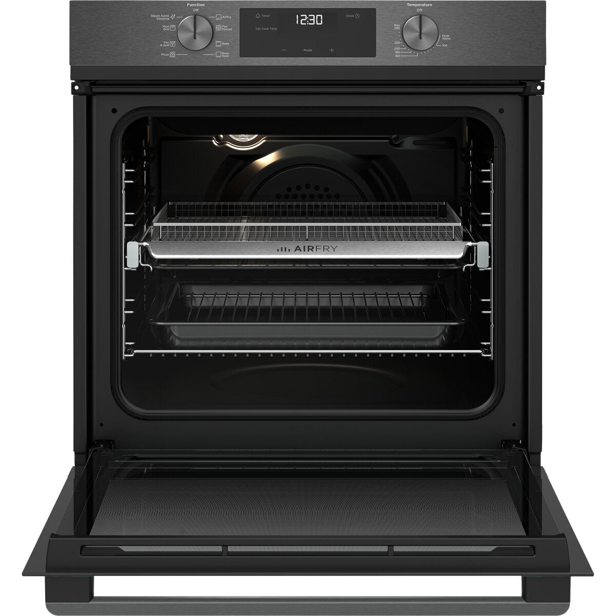 Westinghouse 60cm Multi Function Oven with Air Fryer - Dark Stainless Steel WVE6516DD | Perfect for Baking, Roasting & Air Frying | Ideal for Kitchens, Restaurants & Home Chefs