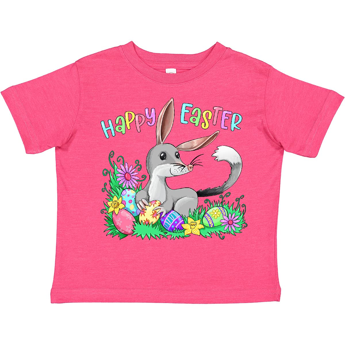 Inktastic Happy Easter Cute Easter Bilby Toddler T-Shirt - Soft Cotton Kids Tee for Easter Celebrations, Spring Outfits & Family Photos