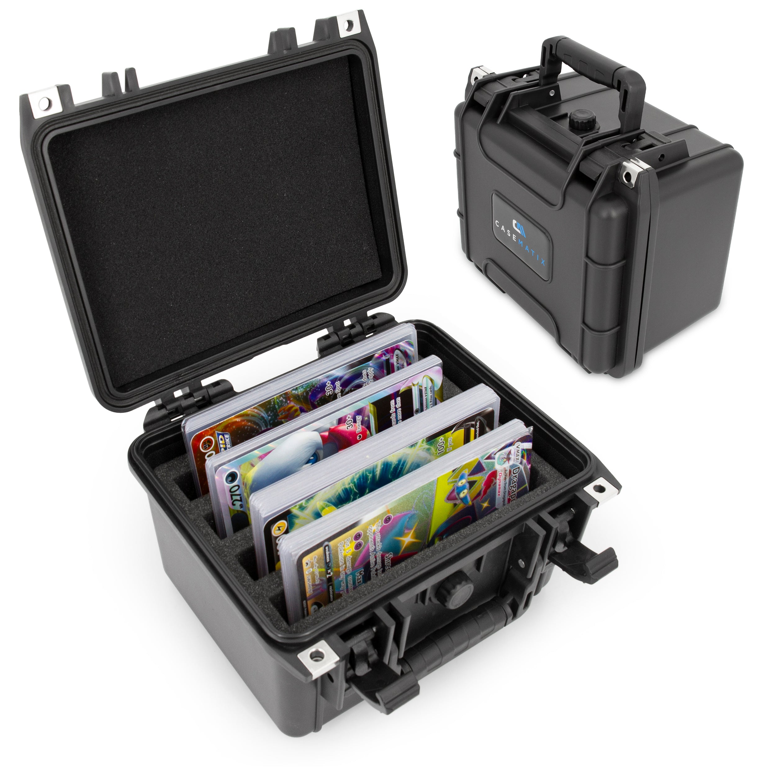 CASEMATIX Waterproof Jumbo Card Holder - Oversize Storage for Large Pokemon & Sports Cards (Fits 8.5