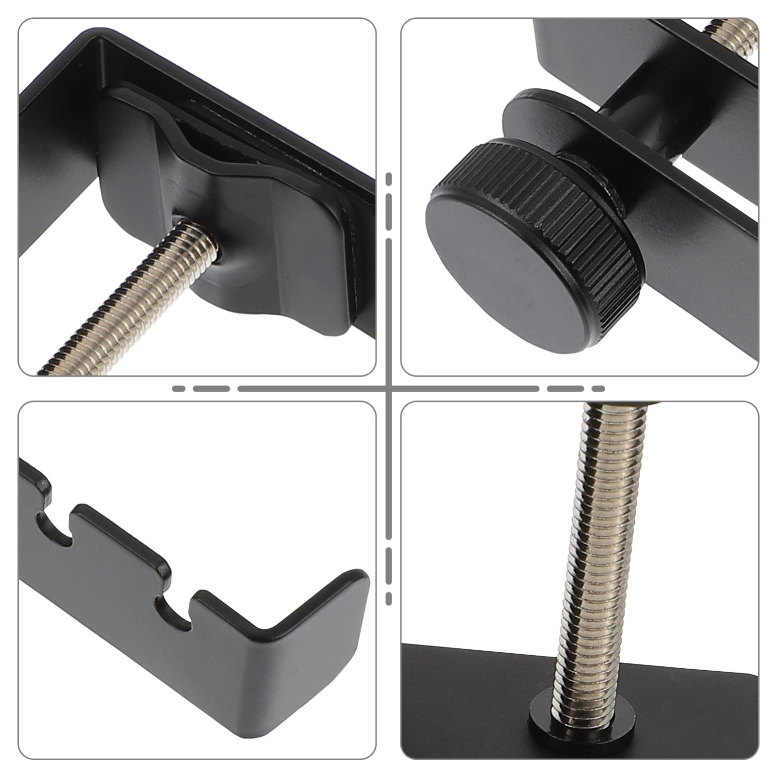 Zerodeko 2-Pack Headphone Stand Hooks - Adjustable Headset Holder for Desk, Wall Mount Headphone Organizer - Perfect for Gaming Setup, Office & Home Computer Accessories