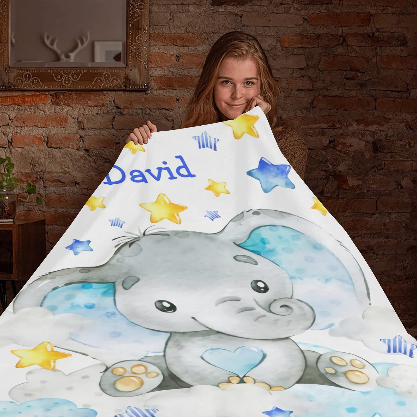 Personalized Baby Name Blanket - Custom Embroidered Soft Blankets for Newborns | Perfect Baby Shower Gift for Girls & Boys | Nursery Decor & Keepsake | Ideal for Cuddling, Photo Props & Special Occasions