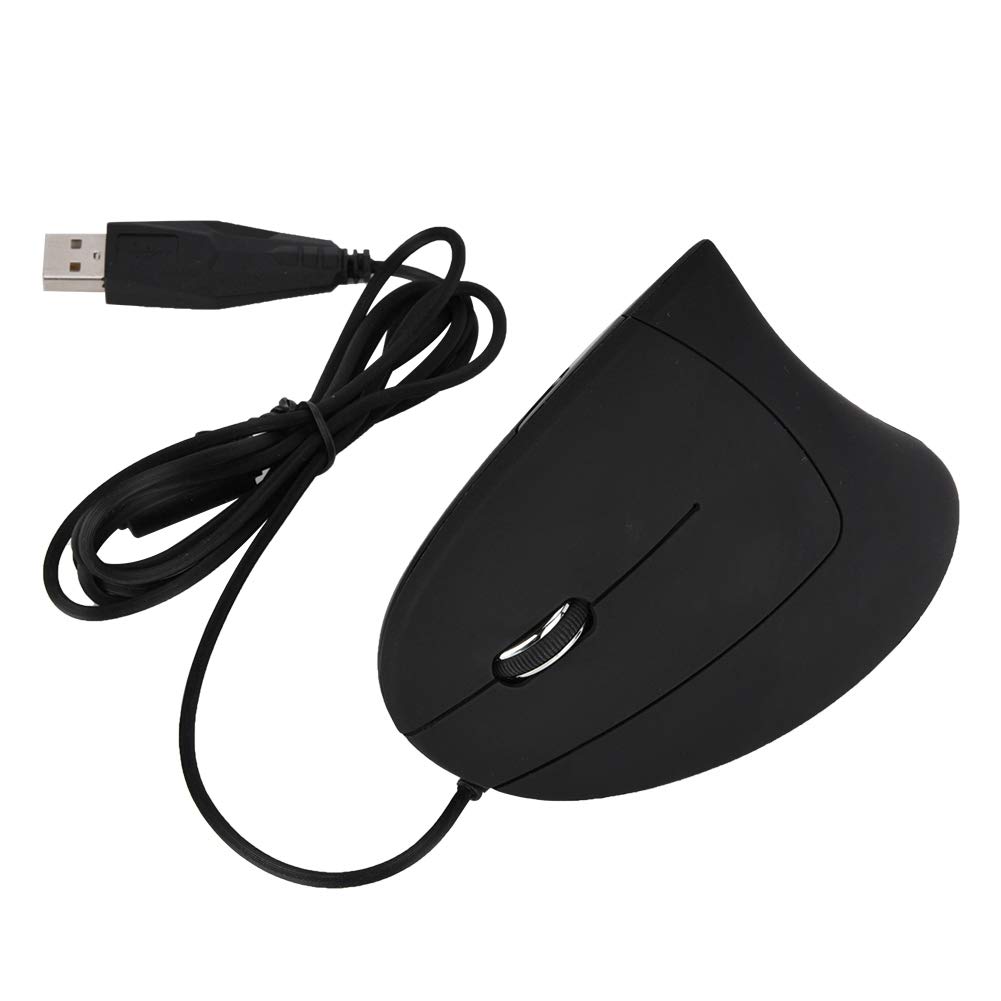 Wired Vertical Ergonomic Mouse for Left Hand - Gaming & Office Wrist Support Mouse for Laptop, PC, and Computer Use