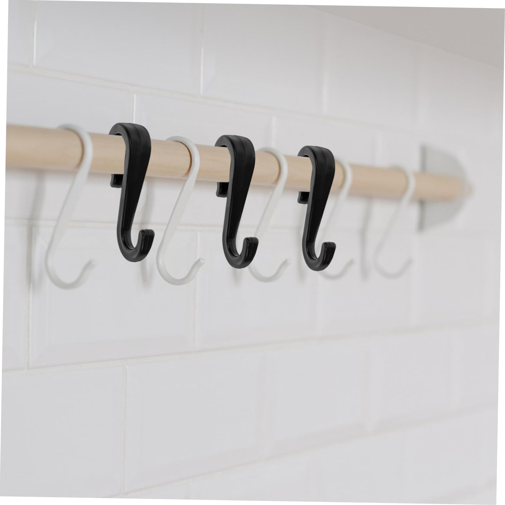 Hoement 24-Piece No Punching Wall Hooks - Multipurpose Adhesive Hooks for Closet, Picture Hanging, Plant Hooks, Plastic Wall Hooks - Perfect for Home Organization, Dorm Rooms & Office Use