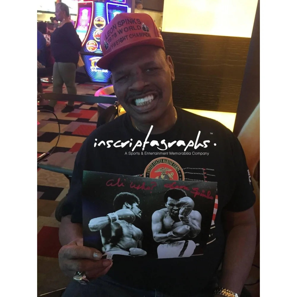 Leon Spinks Signed 8x10 Photo with COA - Authentic Boxing Memorabilia - Muhammad Ali vs Michael Spinks Fight Collectible - Perfect for Sports Fans and Boxing Memorabilia Collections