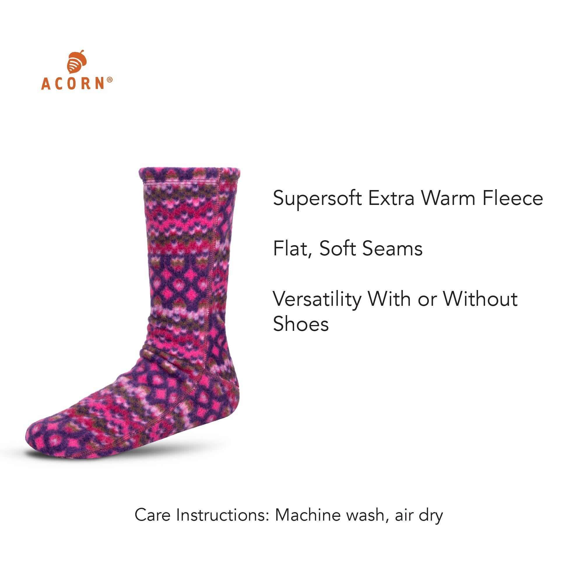 Versafit® Fleece Socks for Men & Women - Ultra Soft Thermal Winter Socks with Non-Slip Grip - Perfect for Cold Weather, Hiking, and Indoor Comfort