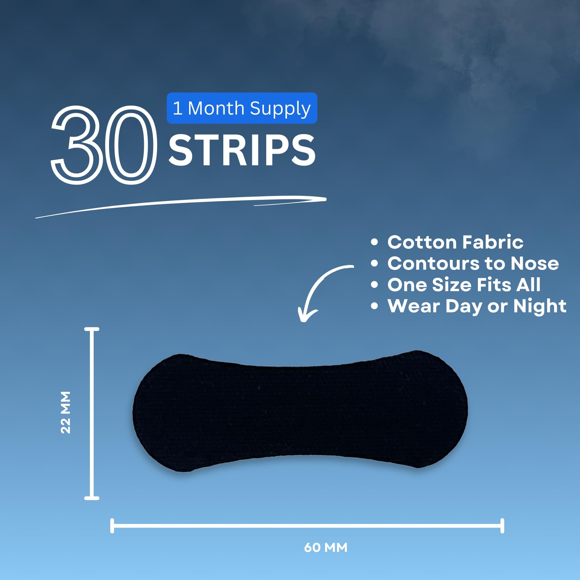 Inhale Extra Strength Nasal Strips for Sleeping - Anti Snoring Solution & Nasal Congestion Relief - Universal Fit for Sensitive Skin (Black) - Ideal for Nighttime Breathing and Sleep Apnea Relief
