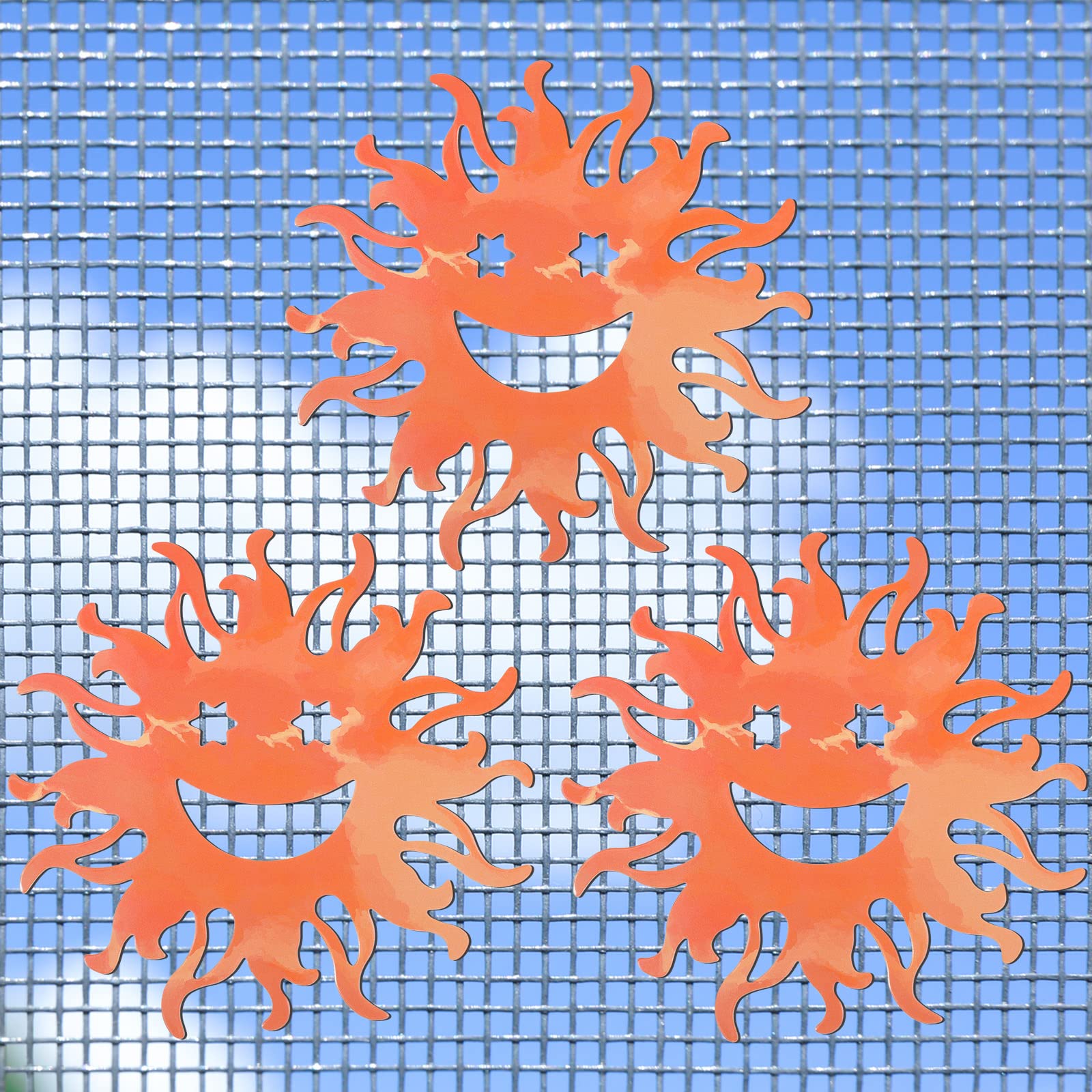 6 Pcs Magnetic Screen Door Protectors - Flexible Double Sided Screen Stickers for Sliding Doors & Windows | Pet & Child Safe | Sun-Resistant | Home & Patio Use