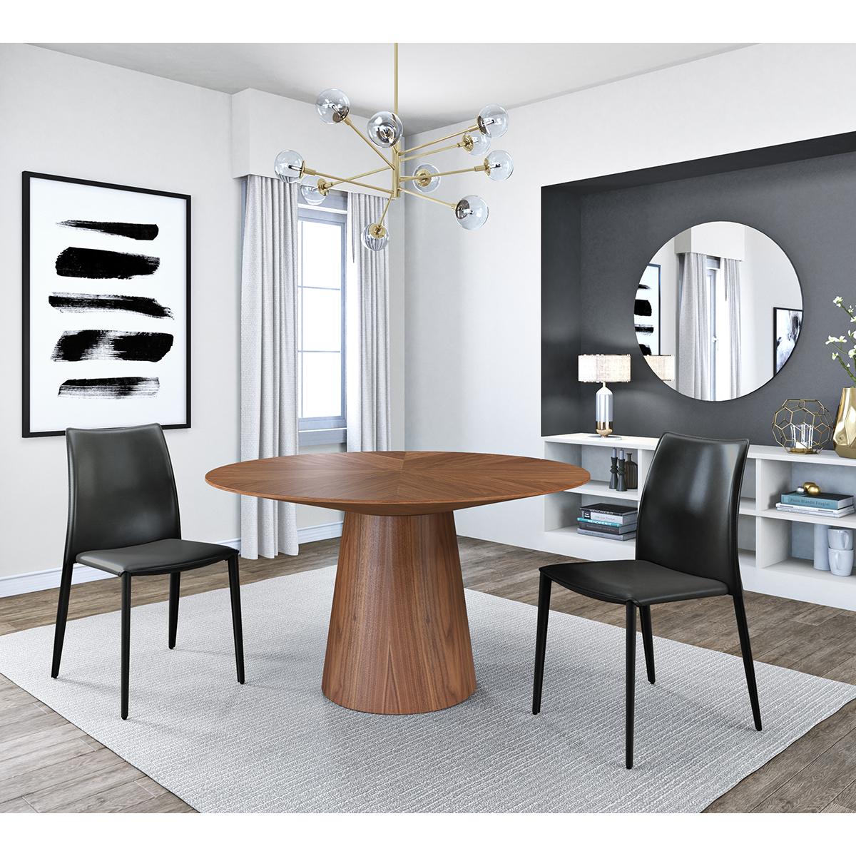 Euro Style Dalia Stacking Side Leather Chairs - Set of 2, Modern Stackable Dining Chairs for Small Spaces, Kitchen, Office or Outdoor Use