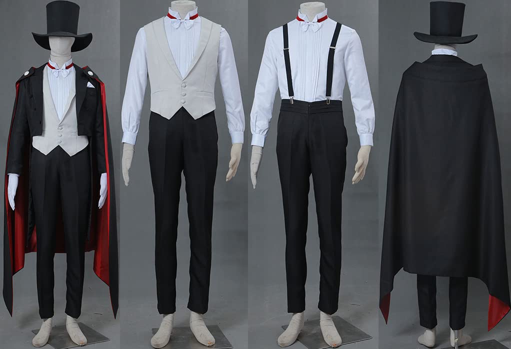 ZNZXYCOS Anime Cosplay Tuxedo Mask Costume - Chiba Mamoru Swallowtail Suit for Men | Perfect for Halloween, Cosplay Events & Anime Conventions