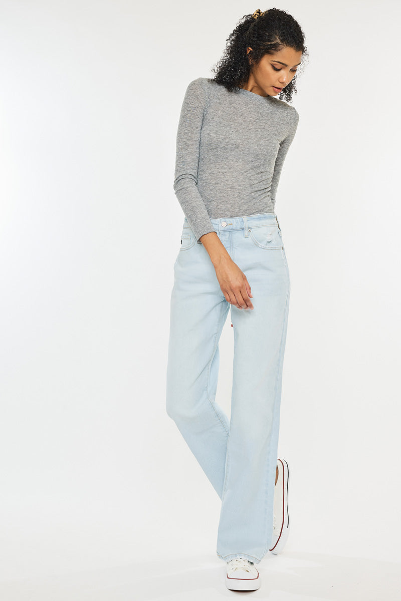 Muffy Mid Rise Boyfriend Jeans for Women - Comfortable Stretch Denim Pants with Relaxed Fit | Perfect for Casual Outings, Weekend Wear & Street Style Fashion