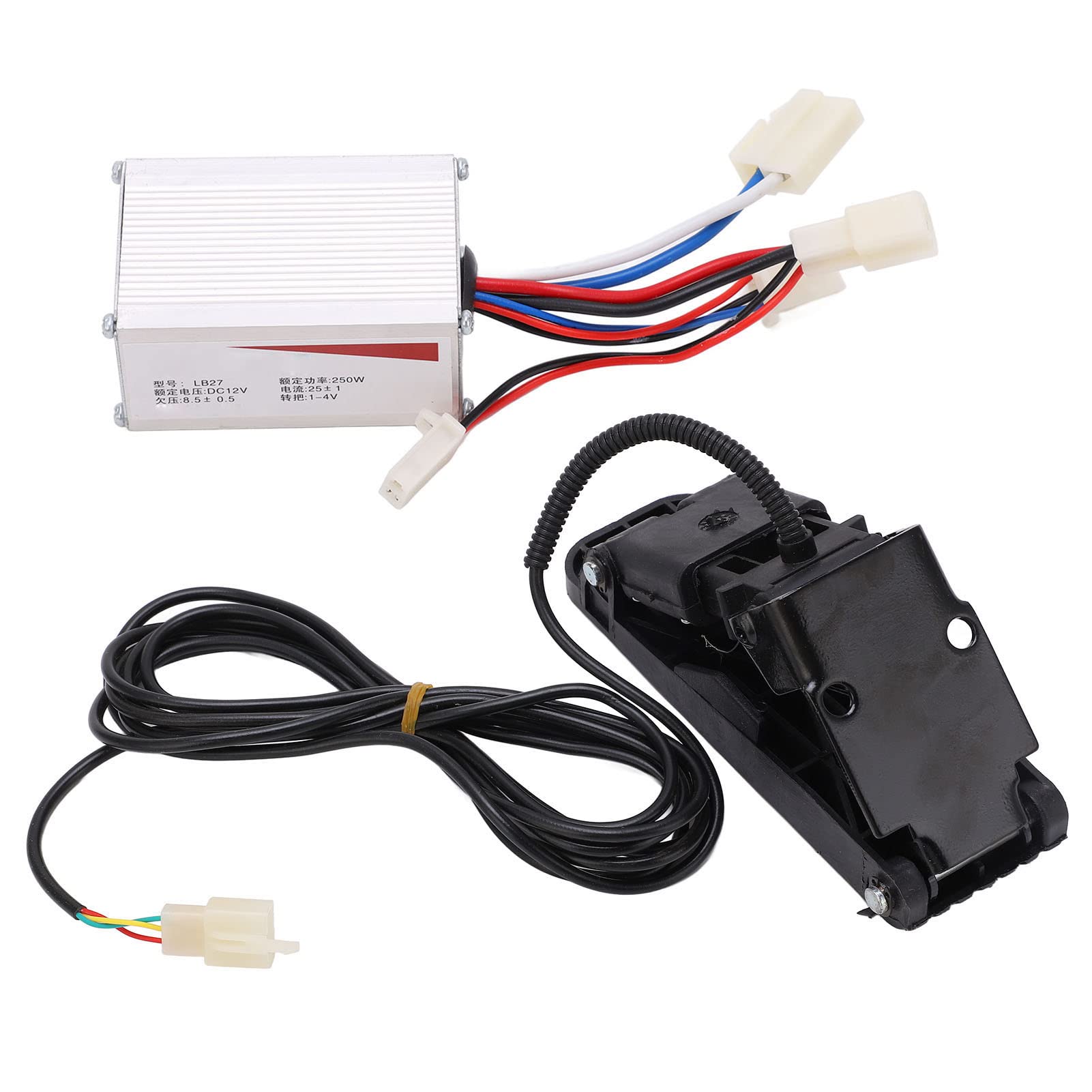 VBESTLIFE 12V 250W Electric Motor Controller Kit - Aluminum Alloy Brushed Speed Controller with Accelerator Foot Pedal for Electric Scooters, Tricycles, Motorcycles - Perfect for DIY Upgrades and Vehicle Repairs
