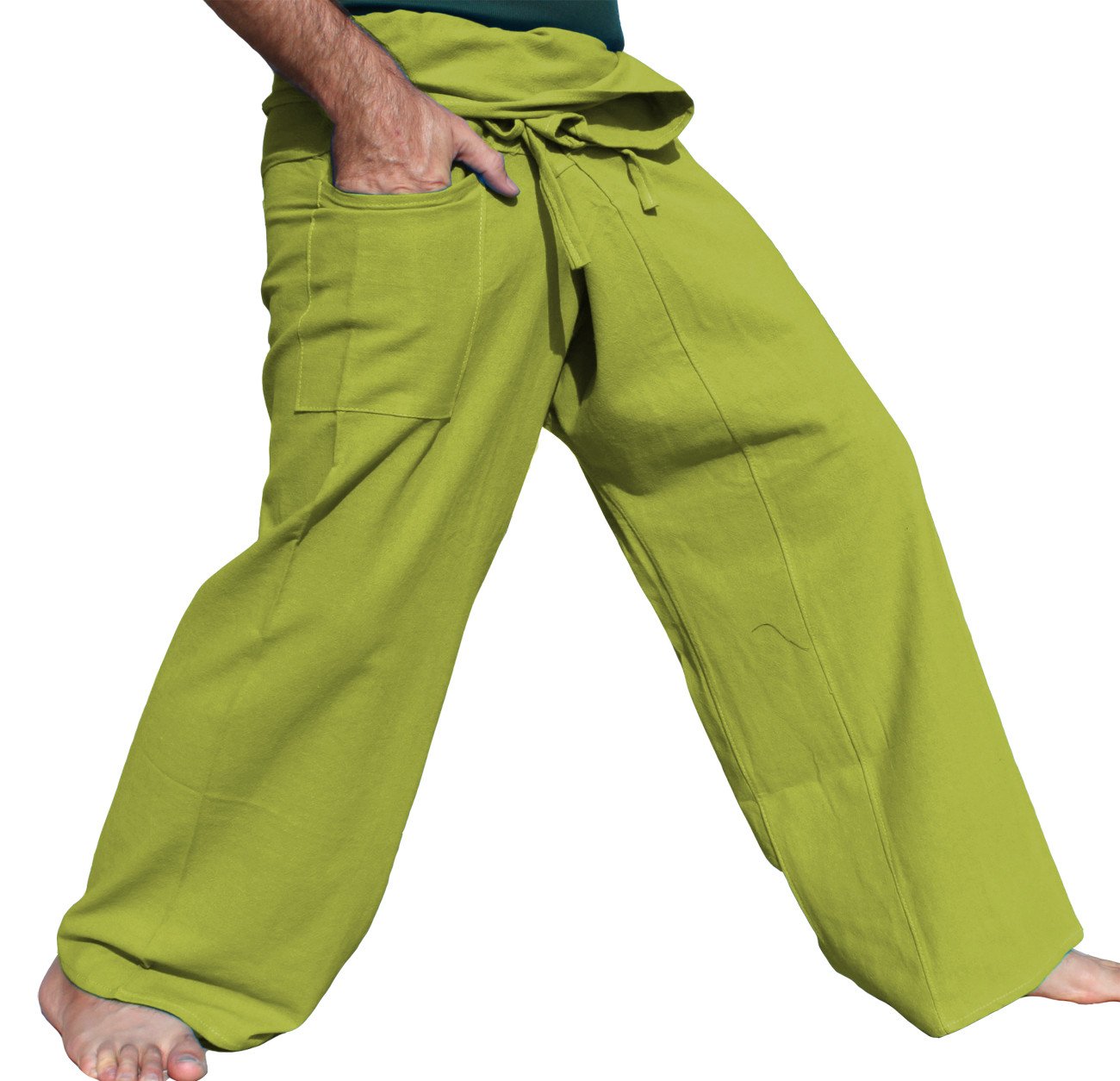 RaanPahMuang Thai Fisherman Pants for Men & Women - 100% Cotton Loose Yoga, Pirate, Harem & Unisex Kimono Pants | Perfect for Yoga, Meditation, Beach Wear & Boho Fashion
