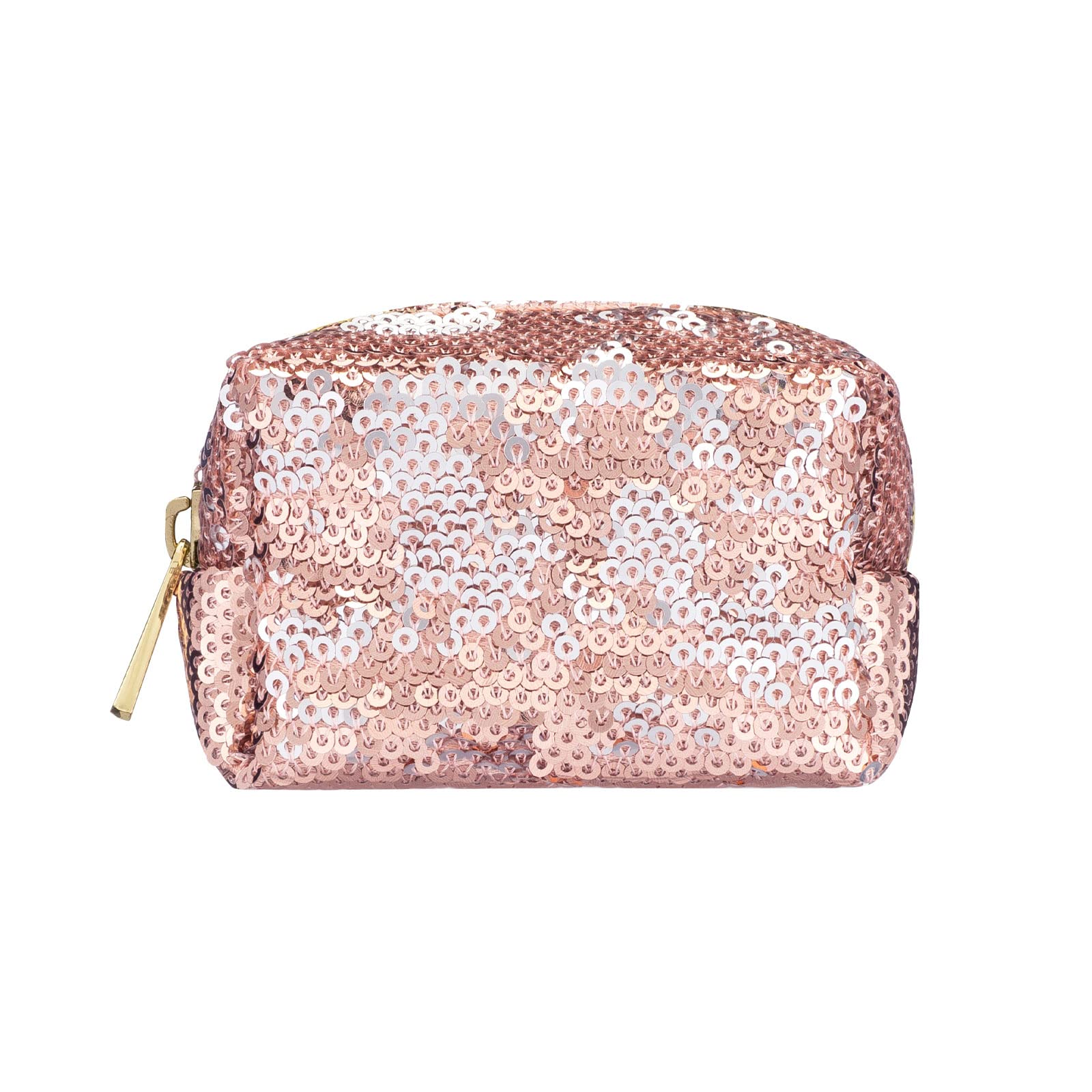 Pinch Provisions Rose Gold Sequin Minimergency Kit - 17 Travel-Sized Cosmetic Essentials | Compact Purse Organizer, Emergency Beauty Accessories | Perfect Gift for Holidays, Birthdays & Travel | Great for On-the-Go Touch Ups, Bridal Emergency Kit & Office Essentials
