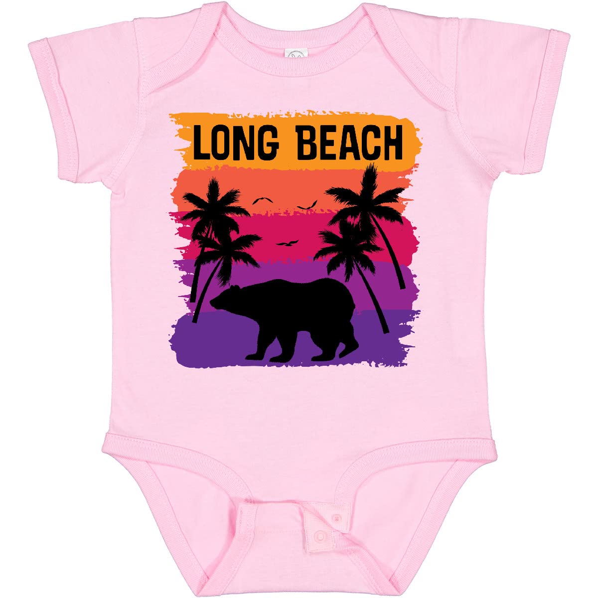 Inktastic Long Beach California Travel Gift Baby Bodysuit - Cute Infant Onesie for Beach Vacations, City Trips & Family Outings