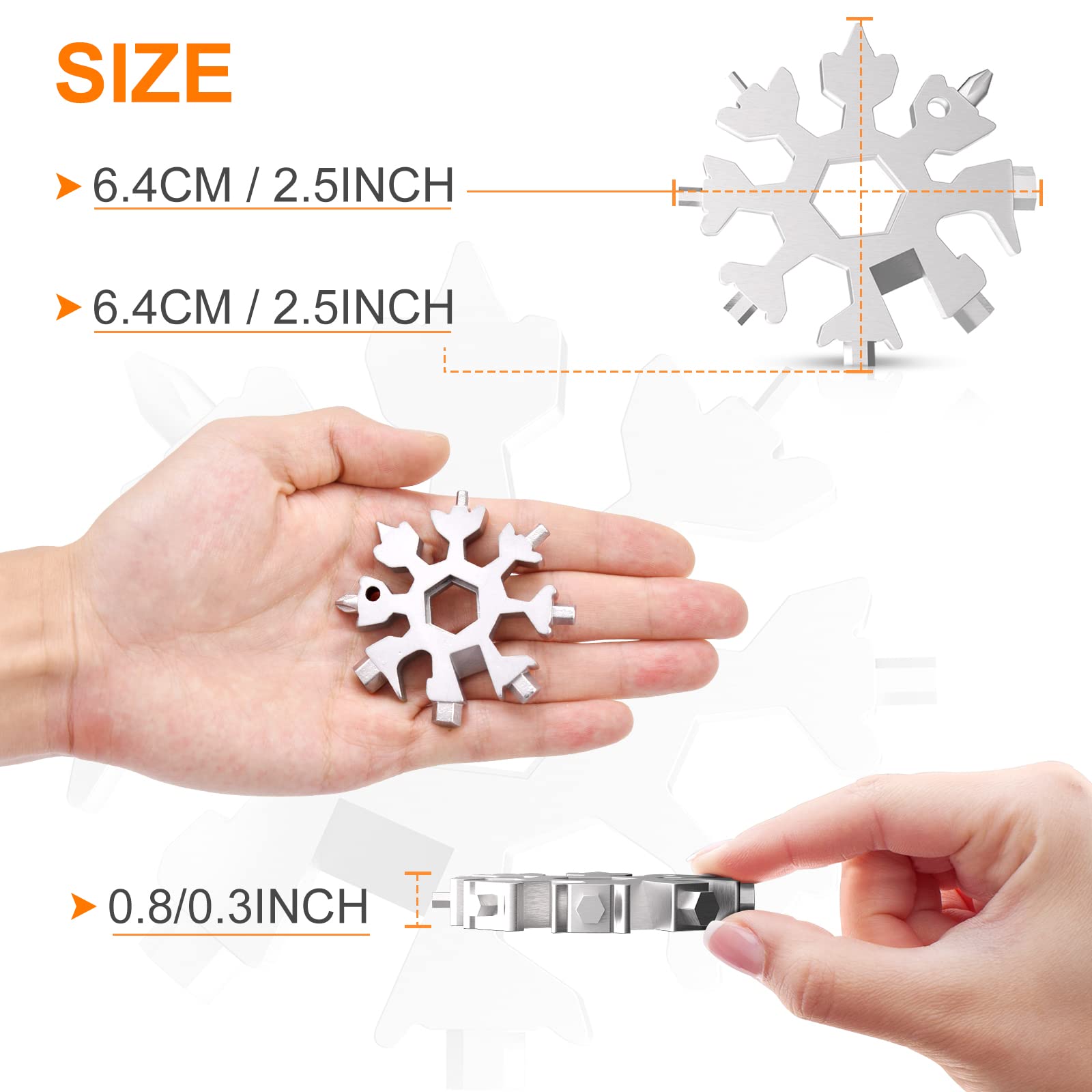 18-in-1 Snowflake Multitool for Men - Premium Stocking Stuffer Gift for Dad, Husband & Boyfriend | Christmas Gadgets, Cool Tools & Practical Gifts for Men Who Have Everything | Perfect for Camping, Hiking, DIY Projects & Everyday Carry