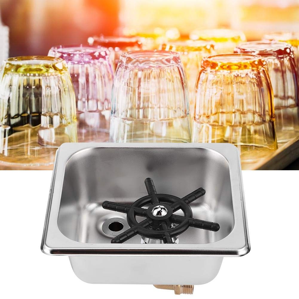 Alinory High Pressure Faucet Rinser Cup - Commercial Bar Glass Washer for Coffee Shops, Restaurants & Hotels - Perfect for Washing Beer Mugs, Wine Glasses and Coffee Cups