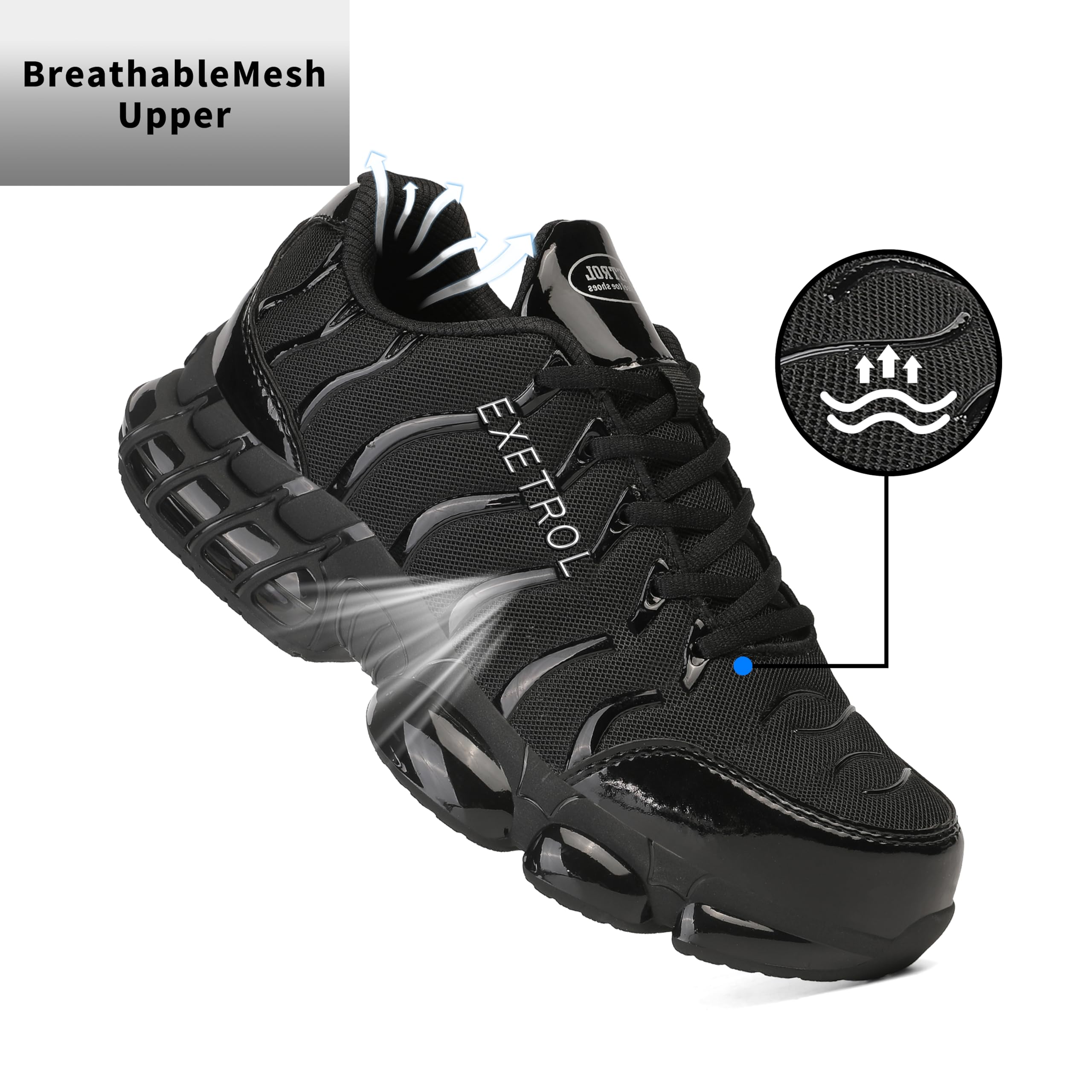 Indestructible Steel Toe Shoes for Men & Women - Lightweight Composite Toe Safety Sneakers with Air Cushion, Non-Slip & Comfortable Work Boots for Construction, Warehouse & Outdoor Jobs