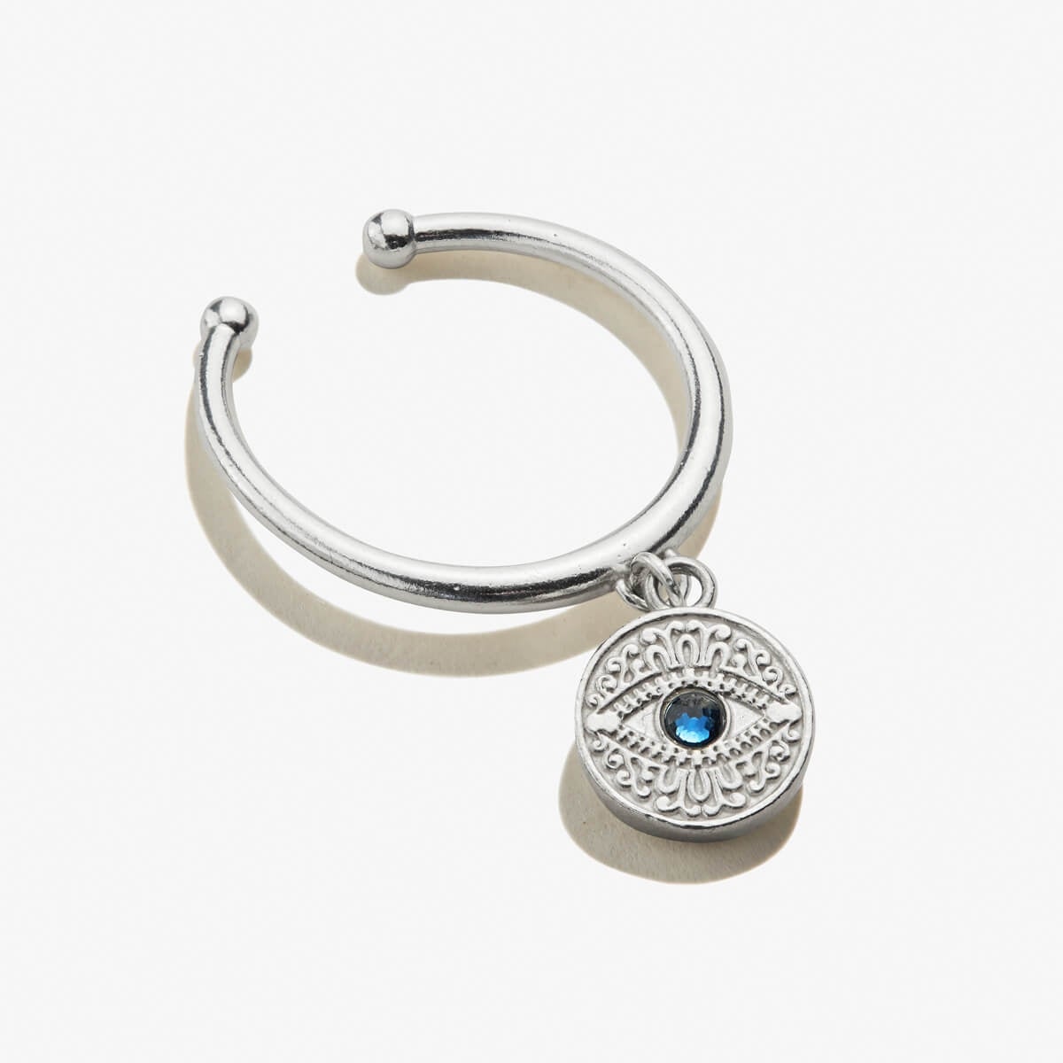 Evil Eye Protection Ring for Women - Silver Stainless Steel Jewelry - Spiritual Ward Against Negativity - Perfect for Daily Wear, Gifts & Meditation