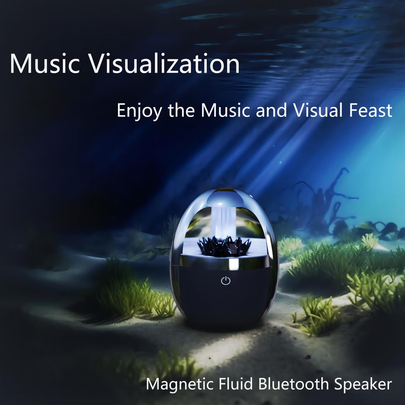 Ferrofluid Bluetooth Speaker - Wireless Music Visualizer with Dancing Liquid & 4-Color LED Lights, Bluetooth 5.0 Portable Speaker for Home, Office, and Party Entertainment