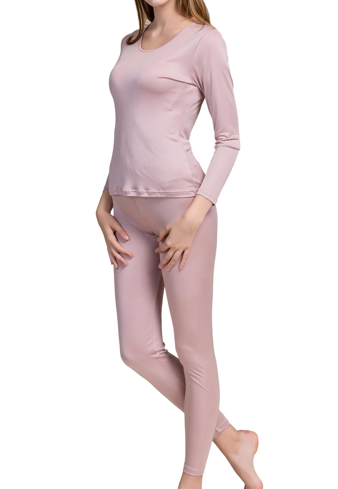 METWAHY Women's Silk Thermal Underwear Set - Soft & Warm Silk Long Johns for Winter - Perfect for Layering, Cold Weather & Indoor Comfort
