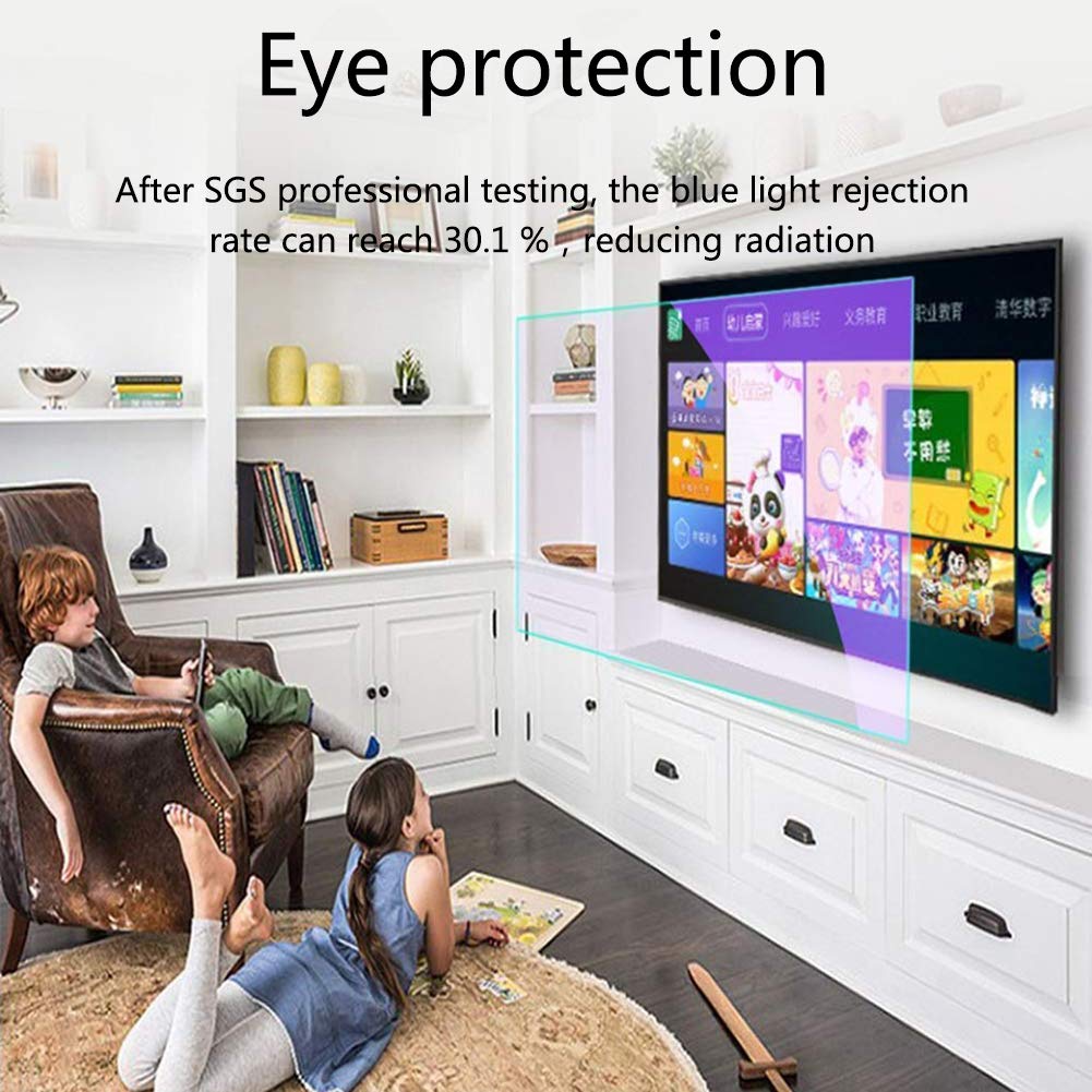 AIZYR Anti Blue Light Screen Protector for TV - Anti Glare Film Reduces Eye Fatigue for LCD, LED, OLED & QLED 4K HDTV (50 inch 1095x616mm) - Perfect for Home Theater, Gaming & Office Use