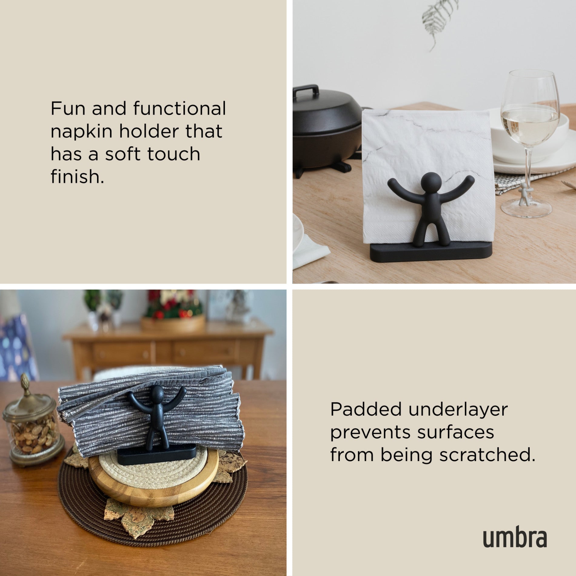 Stainless Steel Buddy Napkin Holder - Cute Animal Design for Kitchen & Dining Table - Perfect for Parties, BBQs, and Everyday Use