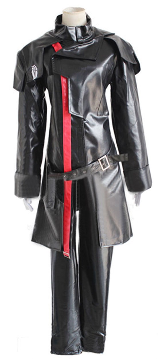 Anime Halloween TSUTSUGAMI Gai Black Faux Leather Jacket Uniform Cosplay Costume - Perfect for Halloween Parties, Anime Conventions & Cosplay Events