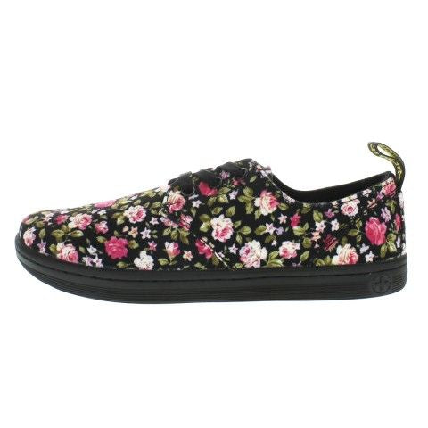 ALDGATE Black Rose Canvas Shoes for Women - Comfortable & Stylish Sneakers for Casual Wear, Walking, and Everyday Fashion