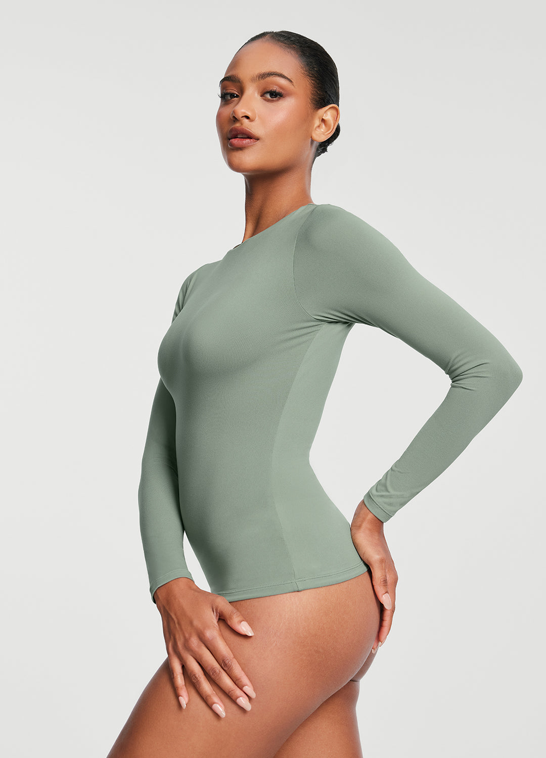 Women's Soft Cotton Crew Neck Long Sleeve T-Shirt - Comfortable Basic Top for Casual Wear, Layering & Everyday Outfits