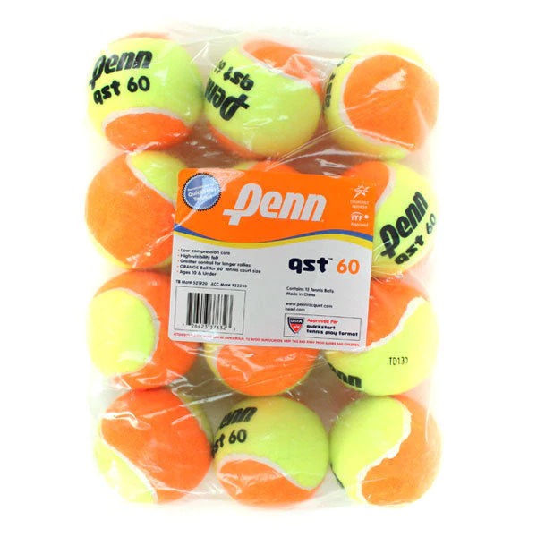 Penn QST 60 Felt Orange Ball - High Performance Practice Tennis Ball for Training & Recreational Play - Indoor/Outdoor Use for Courts, Backyards & Tennis Lessons